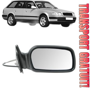 Oglinda Dreapta AUDI 100 C4 Avant (4A5) din 1990 - 1994, Auto, Reglaj mecanic, Completa
