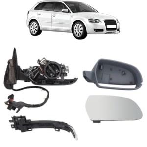 Oglinda Dreapta AUDI A3 Sportback (8PA) din 2004 - 2013, Auto, Reglaj electric, Completa - Img 2