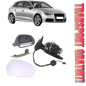Oglinda Dreapta AUDI A3 Sportback (8VA, 8VF) din 2012 - 2020, Auto, Reglaj electric, Completa