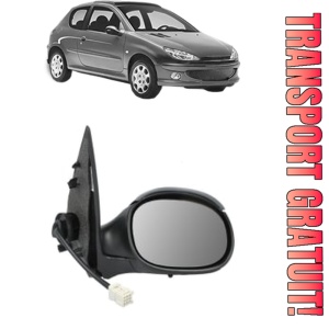Oglinda Dreapta PEUGEOT 206 Hatchback (2A/C) din 1998 - 2012, Auto, Reglaj electric, Completa