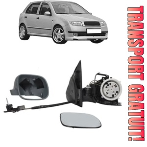 Oglinda Dreapta SKODA FABIA I (6Y2) din 1999 - 2008, Auto, Reglaj mecanic, Completa