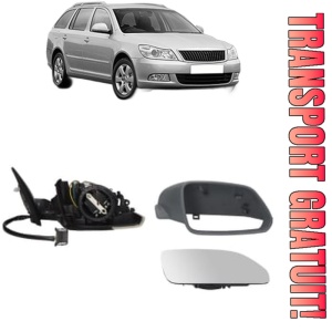 Oglinda Dreapta SKODA OCTAVIA II Combi (1Z5) din 2004 - 2013, Auto, Reglaj electric, Completa