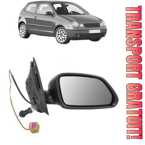 Oglinda Dreapta Volkswagen POLO IV (9N_, 9A_) din 2001 - 2009, Auto, Reglaj mecanic, Completa