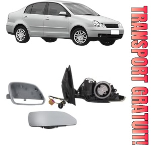 Oglinda Dreapta Volkswagen POLO IV Saloon (9A4, 9A2, 9N2, 9A6) din 2002 - 2012, Auto, Reglaj mecanic, Completa