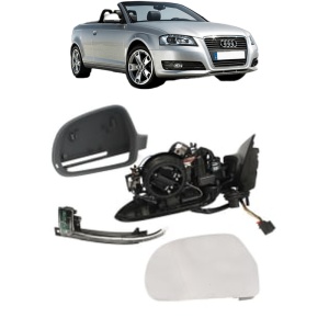 Oglinda Stanga AUDI A3 Convertible (8P7) din 2008 - 2013, Auto, Reglaj electric, Completa - Img 2