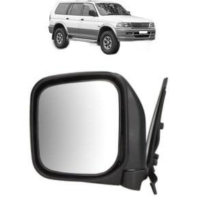 Oglinda Stanga MITSUBISHI PAJERO SPORT (K80) din 1998, Auto, Reglaj manual, Completa - Img 2