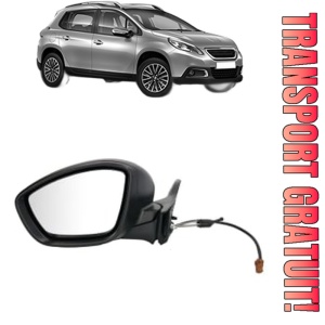 Oglinda Stanga PEUGEOT 2008 I (CU_) din 2013 - 2019, Auto, Reglaj mecanic, Completa