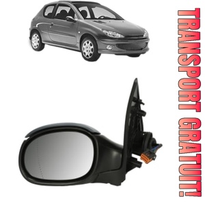 Oglinda Stanga PEUGEOT 206 Hatchback (2A/C) din 1998 - 2012, Auto, Reglaj electric, Completa