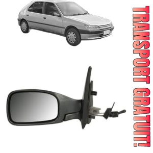 Oglinda Stanga PEUGEOT 306 Hatchback Van din 1993 - 2001, Auto, Reglaj mecanic, Completa