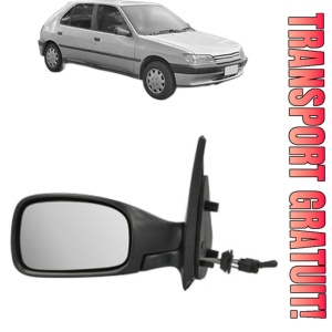 Oglinda Stanga PEUGEOT 306 Hatchback Van din 1993 - 2001, Auto, Reglaj mecanic, Completa