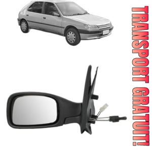 Oglinda Stanga PEUGEOT 306 Hatchback Van din 1993 - 2001, Auto, Reglaj mecanic, Completa
