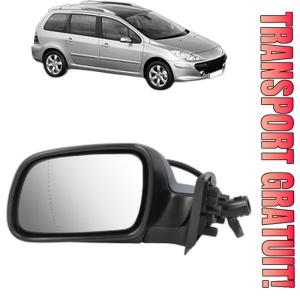 Oglinda Stanga PEUGEOT 307 SW (3H) din 2002 - 2009, Auto, Reglaj electric, Completa