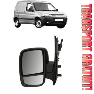 Oglinda Stanga PEUGEOT PARTNER Box Body/MPV din 2008 - 2016, Auto, Reglaj manual, Completa
