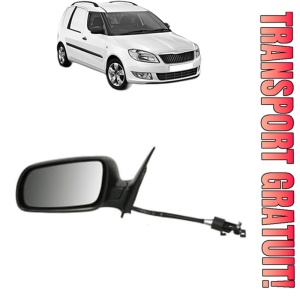 Oglinda Stanga SKODA FABIA I Praktik (6Y5) din 2000 - 2007, Auto, Reglaj mecanic, Completa