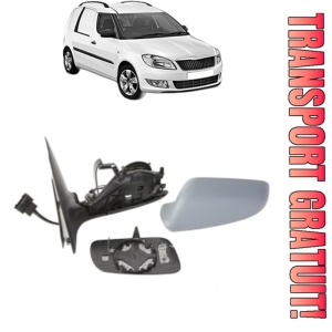 Oglinda Stanga SKODA FABIA I Praktik (6Y5) din 2000 - 2007, Auto, Reglaj electric, Completa
