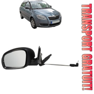Oglinda Stanga SKODA FABIA II Combi (545) din 2007 - 2014, Auto, Reglaj mecanic, Completa