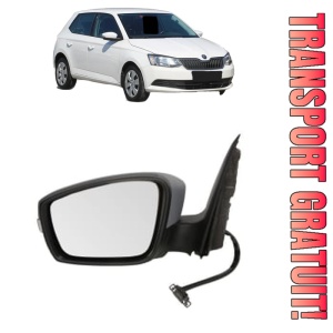 Oglinda Stanga SKODA FABIA III Praktik (NJ5) din 2014 - 2022, Auto, Reglaj electric, Completa