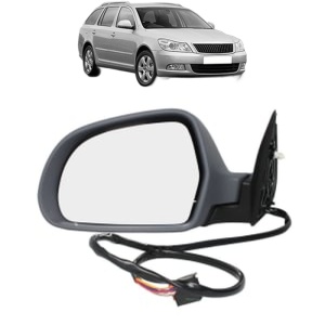 Oglinda Stanga SKODA OCTAVIA II Combi (1Z5) din 2004 - 2013, Auto, Reglaj electric, Completa - Img 2