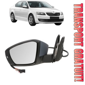 Oglinda Stanga SKODA OCTAVIA III (5E3, NL3, NR3) din 2012 - 2020, Auto, Reglaj electric, Completa