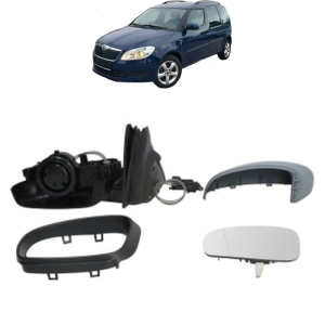 Oglinda Stanga SKODA ROOMSTER din 2006 - 2015, Auto, Reglaj mecanic, Completa - Img 2