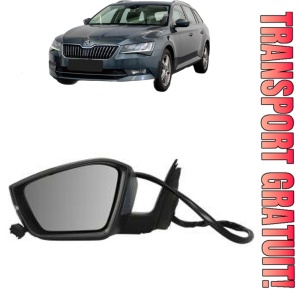Oglinda Stanga SKODA SUPERB III Estate (3V5) din 2015 - 2024, Auto, Reglaj electric, Completa