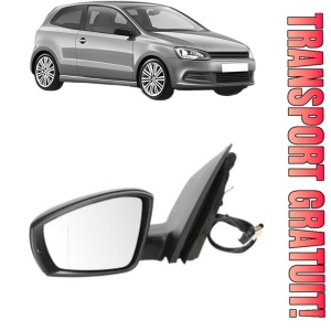 Oglinda Stanga Volkswagen POLO V (6R1, 6C1) din 2009 - 2022, Auto, Reglaj mecanic, Completa