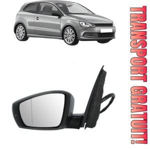 Oglinda Stanga Volkswagen POLO V (6R1, 6C1) din 2009 - 2022, Auto, Reglaj electric, Completa