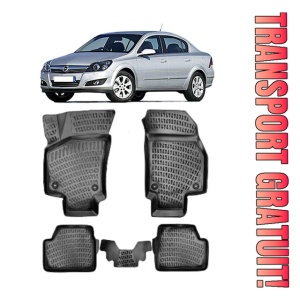 Opel Astra H 2004-2009 Set 5 covorase auto din cauciuc tip tavita premium line 3D