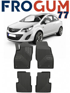 Opel Corsa D Din 2006 - 11.2014, Hatchback , Set Covorase Auto Tip Tavita Premium 3D, din cauciuc accesorii pentru autoturismul tau - masina v168280