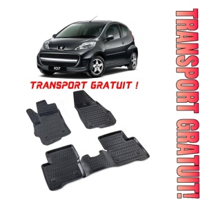 Peugeot 107 2005-2014 Set 4 covorase auto din cauciuc tip tavita premium line 3D - Transport Gratuit!