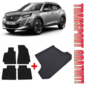 Peugeot 2008 II din 01.2020 - Prezent Suv Portbagaj Superior Si Portbagaj Inferior *1, Set Covorase + tavita portbagaj auto