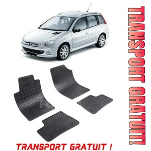 Peugeot 206, Combi, fabricat din 2002 - 2007, set covorase auto dedicate, din cauciuc 100% Premium - Transport Gratuit