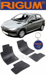 Peugeot 206, Hatchback, fabricat din 1998 - 2010, set covorase auto dedicate, din cauciuc 100% Premium accesorii pentru autoturismul tau - masina v158031