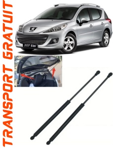 Peugeot 207 Set 2 amortizoare pentru portbagaj / haion Krosno compatibil cu Peugeot 207 Combi fabricat intre 2007-2012 accesorii pentru autoturismul tau - masina v87204