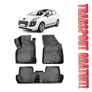 Peugeot 3008 I 2008-2016 Set 4 covorase auto din cauciuc tip tavita premium line 3D