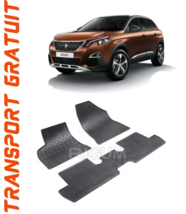 Peugeot 3008 I, Hatchback, fabricat din 05.2009 - 10.2016, set covorase auto dedicate, din cauciuc 100% Premium accesorii pentru autoturismul tau - masina v158727