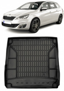 Peugeot 308 II Combi din 06.2014 - Prezent, Tavita Pentru Portbagaj Lux Premium Dedicata, Fara Urechi *1 accesorii pentru autoturismul tau - masina v189453