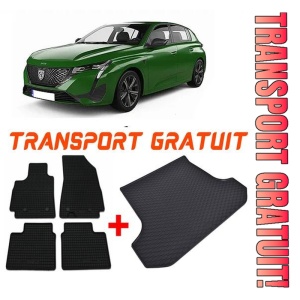 Peugeot 308 III Plug-In Hybrid din 12.2021 - Prezent Hatchback *3 , Set Covorase + tavita portbagaj auto
