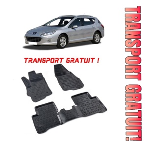 Peugeot 407 2003-2010 Set 4 covorase auto din cauciuc tip tavita premium line 3D - Transport Gratuit!