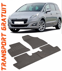 Peugeot 5008 I, Suv, fabricat din 05.2009 - 06.2017, set covorase auto dedicate, din cauciuc 100% Premium accesorii pentru autoturismul tau - masina v158022