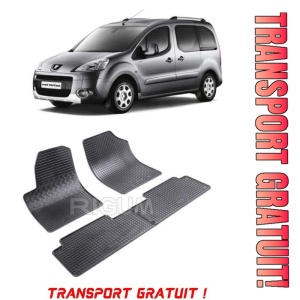 Peugeot Partner III, Van, fabricat din 06.2018 - Prezent, 2 Locuri, set covorase auto dedicate, din cauciuc 100% Premium - Transport Gratuit - Img 1