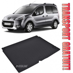 Peugeot Partner Tavita pentru portbagaj din cauciuc, compatibila Peugeot Partner II fabricatie 2008 - 08.2018, caroserie van, 5 locuri