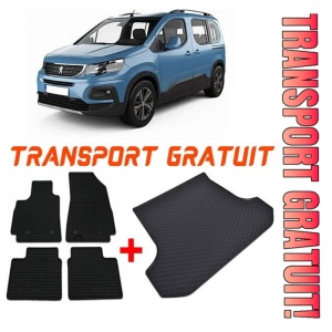 Peugeot Rifter din 06.2018 - Prezent Van Ampatament L1, Set Covorase + tavita portbagaj auto 5 Locuri *1