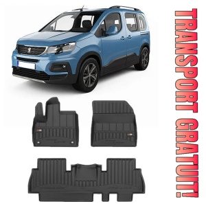 Peugeot Rifter, Van, Din 06.2018 - Prezent , Set Covorase Auto Tip Tavita Premium 3D, din cauciuc