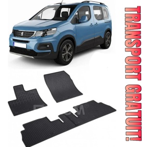 Peugeot Rifter, Van, fabricat din 06.2018 - Prezent, 5 Locuri, set covorase auto dedicate, din cauciuc 100% Premium