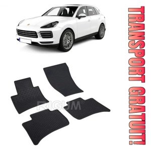 Porsche Cayenne II, Suv, fabricat din 05.2010 - 10.2017, set covorase auto dedicate, din cauciuc 100% Premium