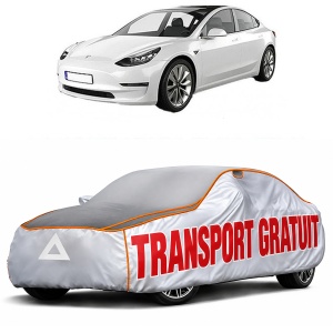 Prelata Antigrindina pentru auto TeSLa Model 3 (2017-) - husa protectie antigrindina si intemperii meteo severe - anti-grindina vijelii furtuni pentru auto