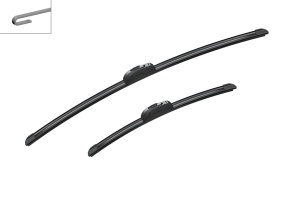 Set 3 stergatoare HYUNDAI TUCSON SUV Van (TLE) din 2015 - 2020, pentru parbriz si luneta fata si spate auto, Bosch Twin, din cauciuc siliconat rezistent, 4 Stickere Auto HYUNDAI v5170