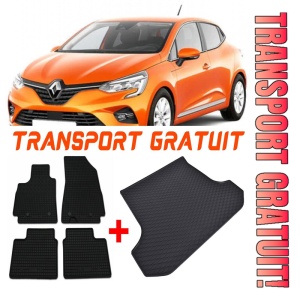 Renault Clio Set Covorase + tavita portbagaj auto Renault Clio IV fabricatie 10.2012 - 08.2019, caroserie hatchback