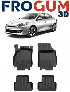 Renault Fluence Din 2009 - Prezent, Sedan Set Covorase Auto Tip Tavita Premium 3D, din cauciuc accesorii pentru autoturismul tau - masina v161584